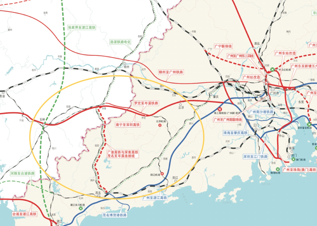 广东现代化高速铁路网络最新规划图揭晓